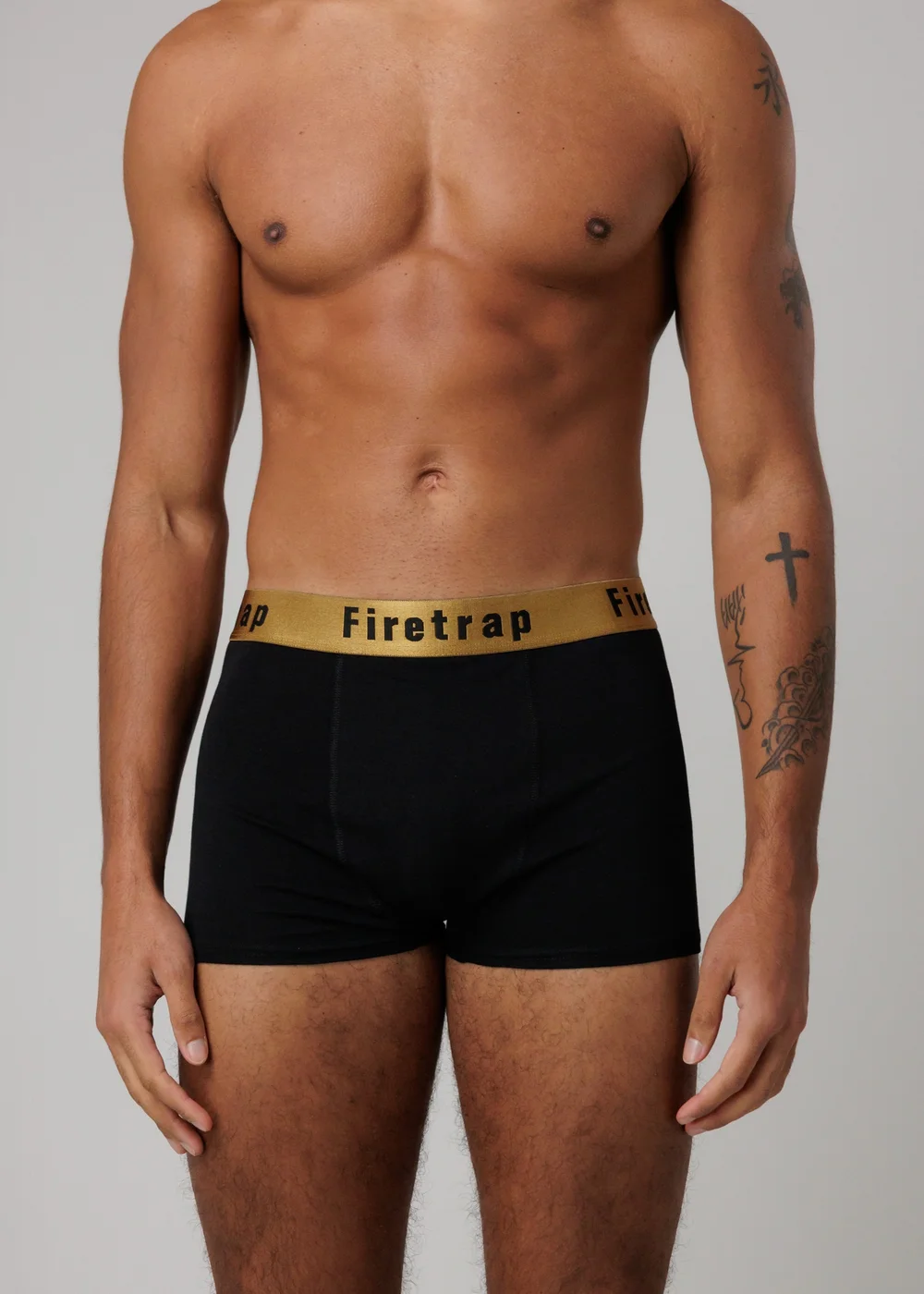 Firetrap Multi 3 Pack Cotton Stretch Boxers With Logo Waistband - L Image 2