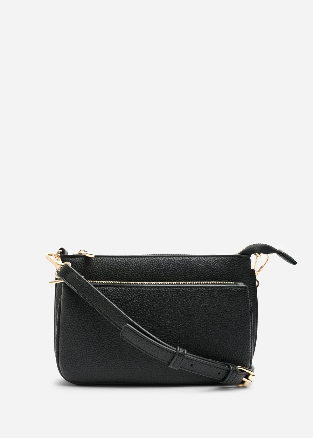 Where's That From Black Elani Small Double Zip Cross Body Bag - One Size Image 4