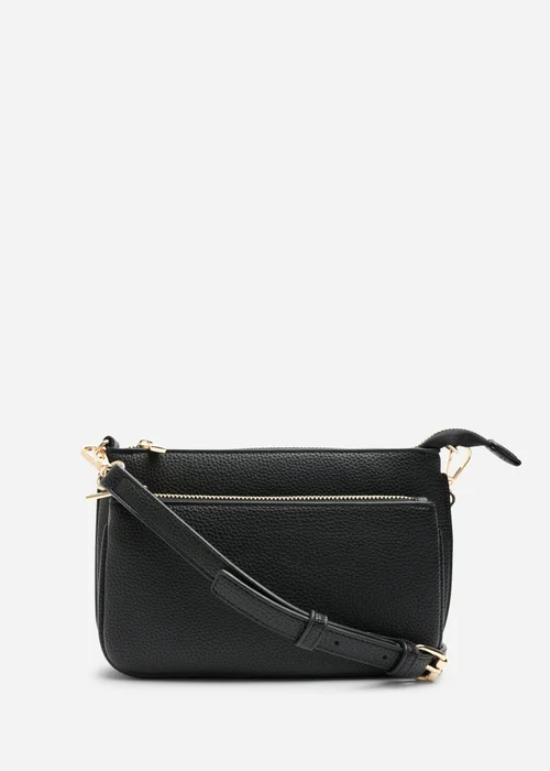 Where's That From Black Elani Small Double Zip Cross Body Bag - One Size Image 4