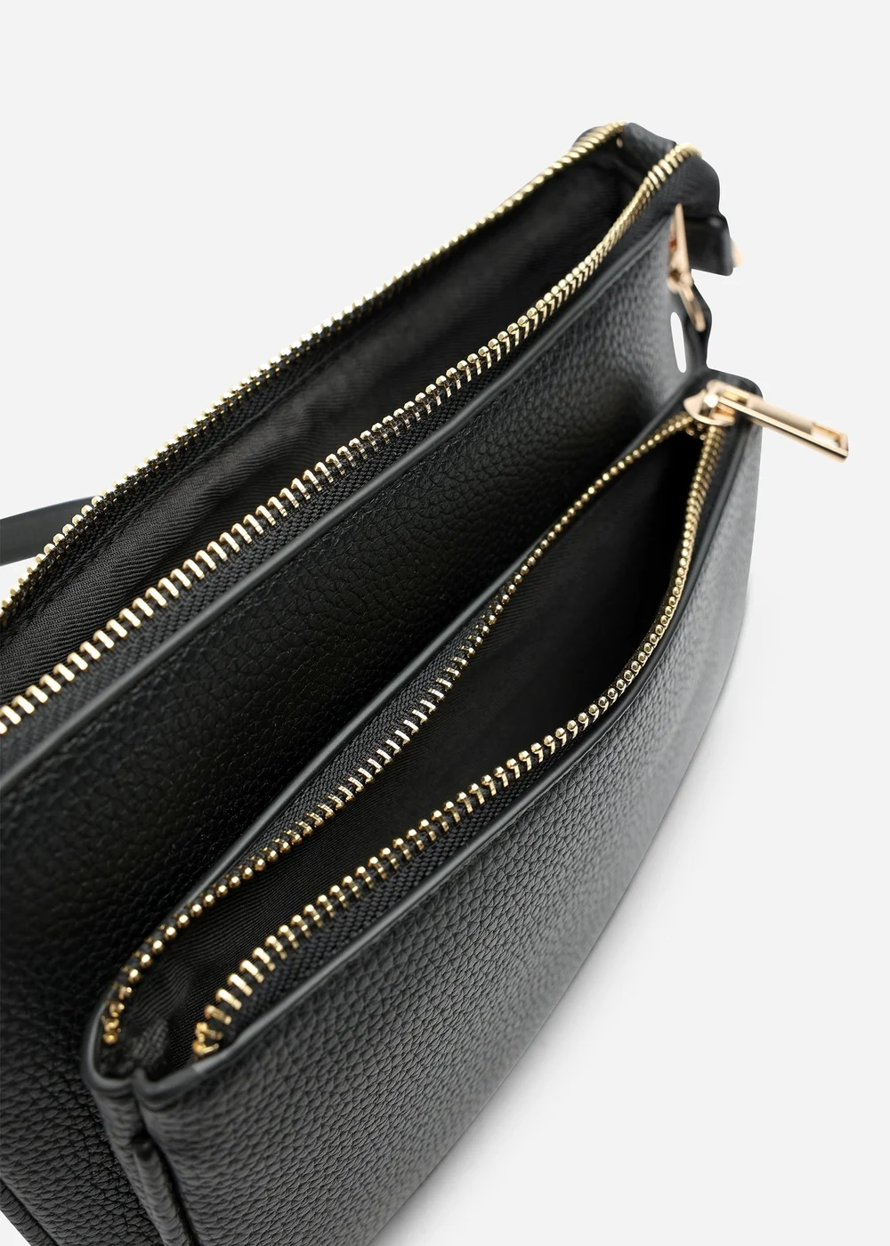 Where's That From Black Elani Small Double Zip Cross Body Bag - One Size Image 5