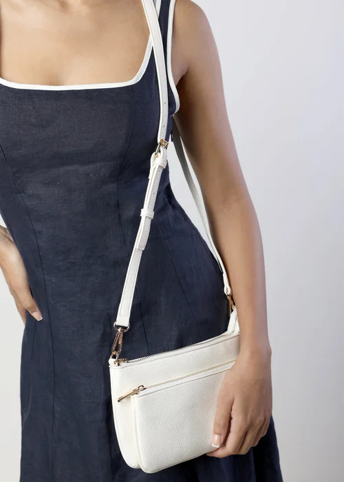 Where's That From Cream Elani Small Double Zip Cross Body Bag - One Size Image 6