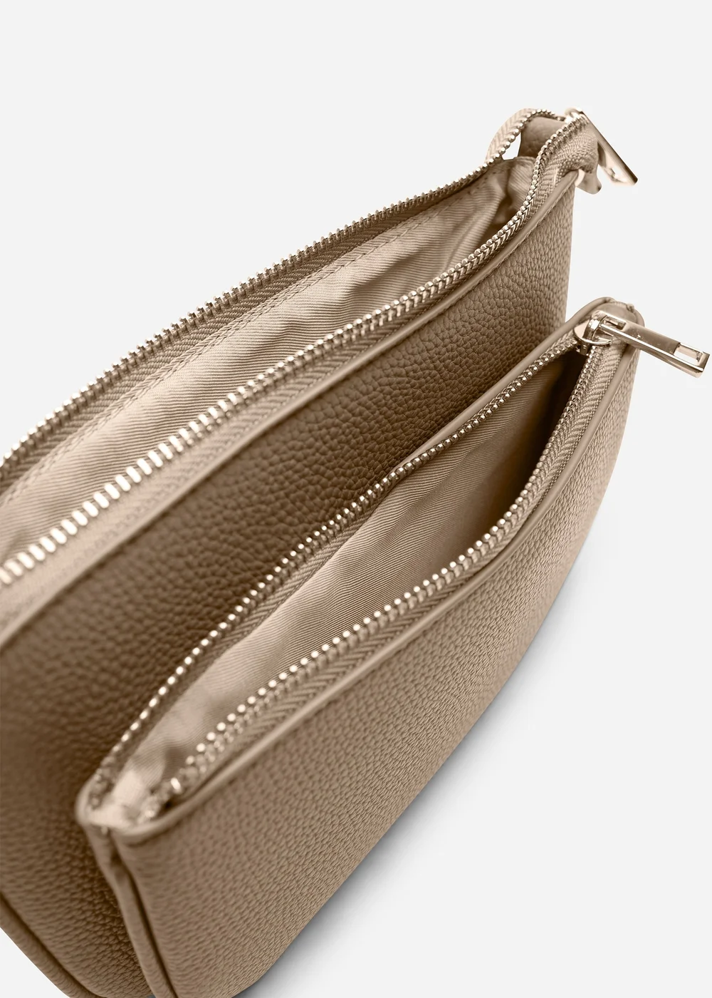 Where's That From Tan Elani Small Double Zip Cross Body Bag - One Size Image 4