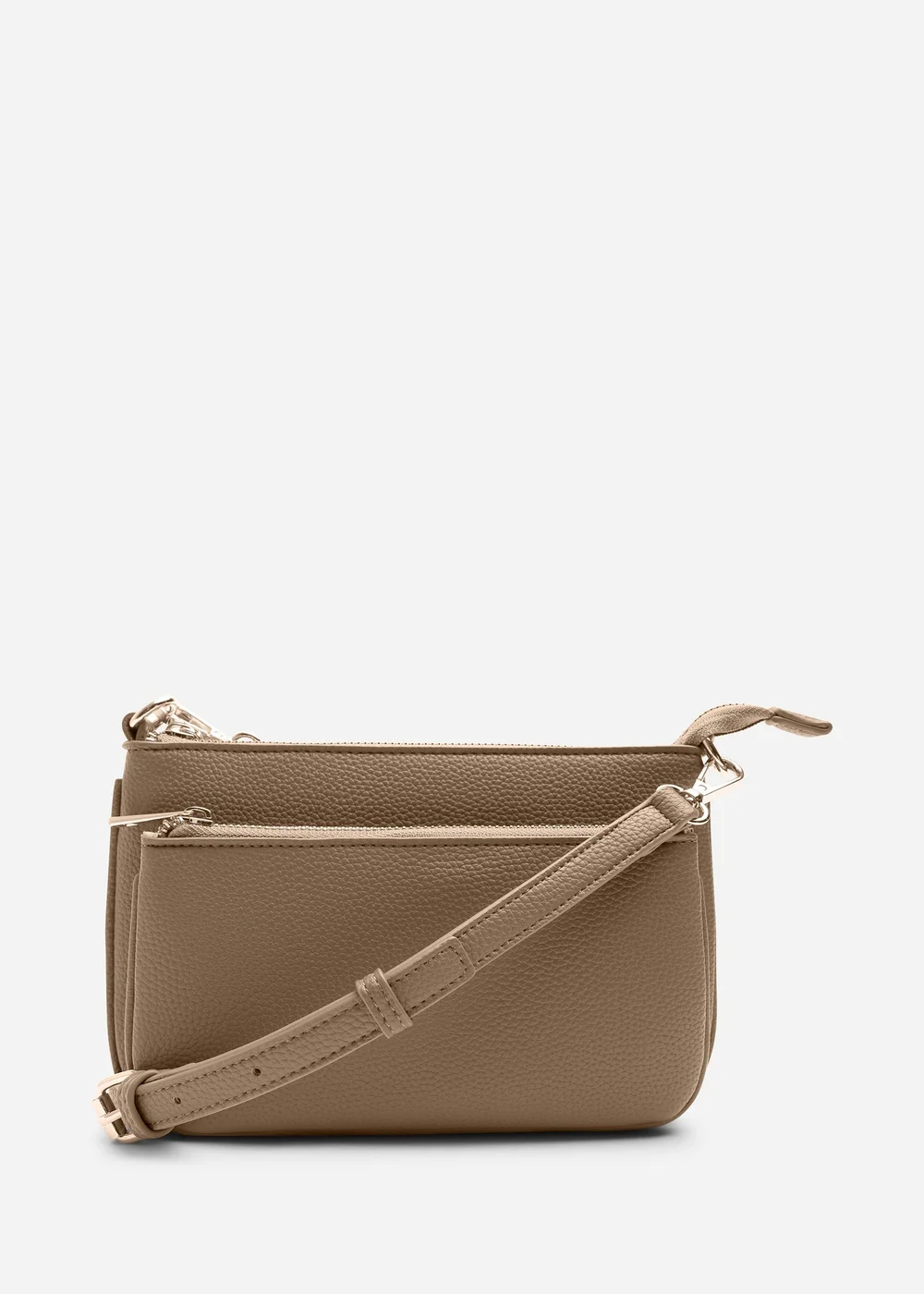 Where's That From Tan Elani Small Double Zip Cross Body Bag - One Size Image 3