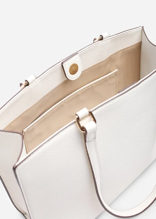 Where's That From Cream Mariella Faux Leather Tote Bag - One Size Image 5