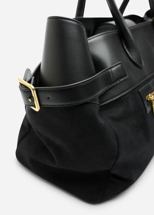 Where's That From Black Lyanna Buckled Tote Bag With Side Zip - One Size Image 3
