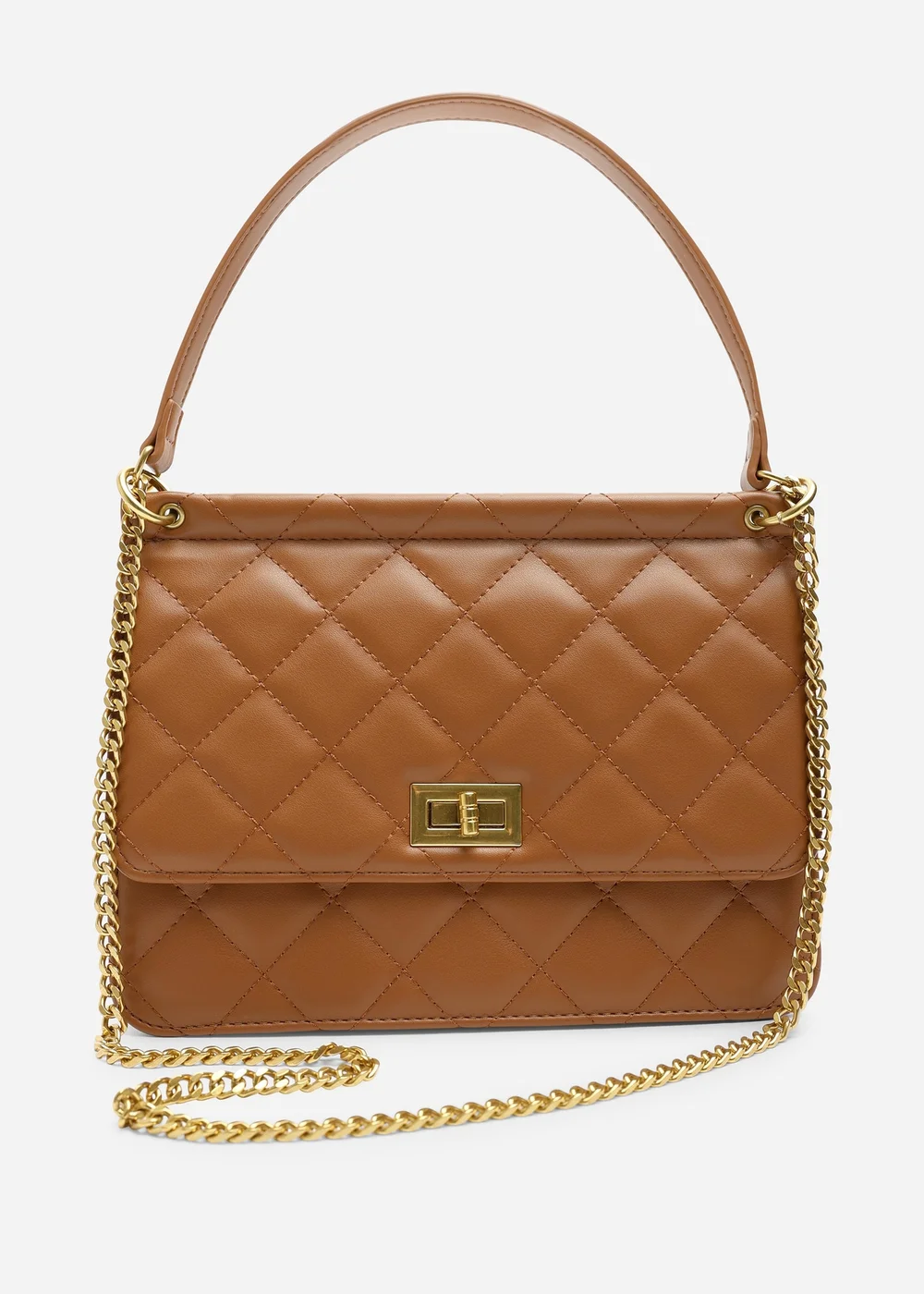 Where's That From Brown Arisbeth Quilted Cross Body Shoulder Bag - One Size Image 1