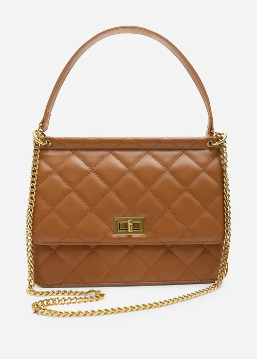 Where's That From Brown Arisbeth Quilted Cross Body Shoulder Bag - One Size Image 2