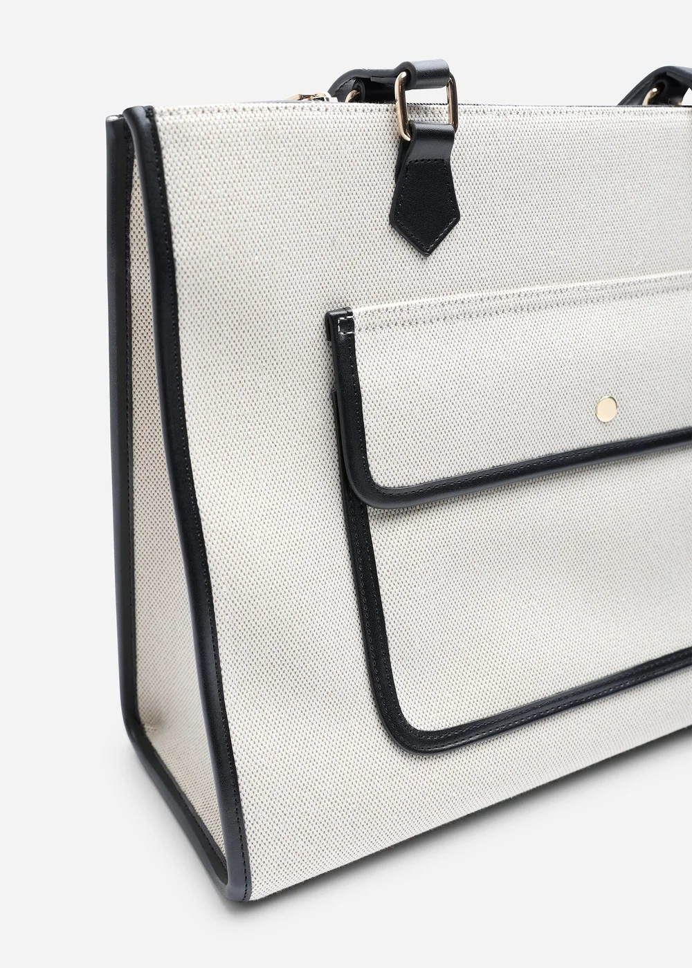 Where's That From Black Henley Canvas Shoulder Tote Bag - One Size Image 3