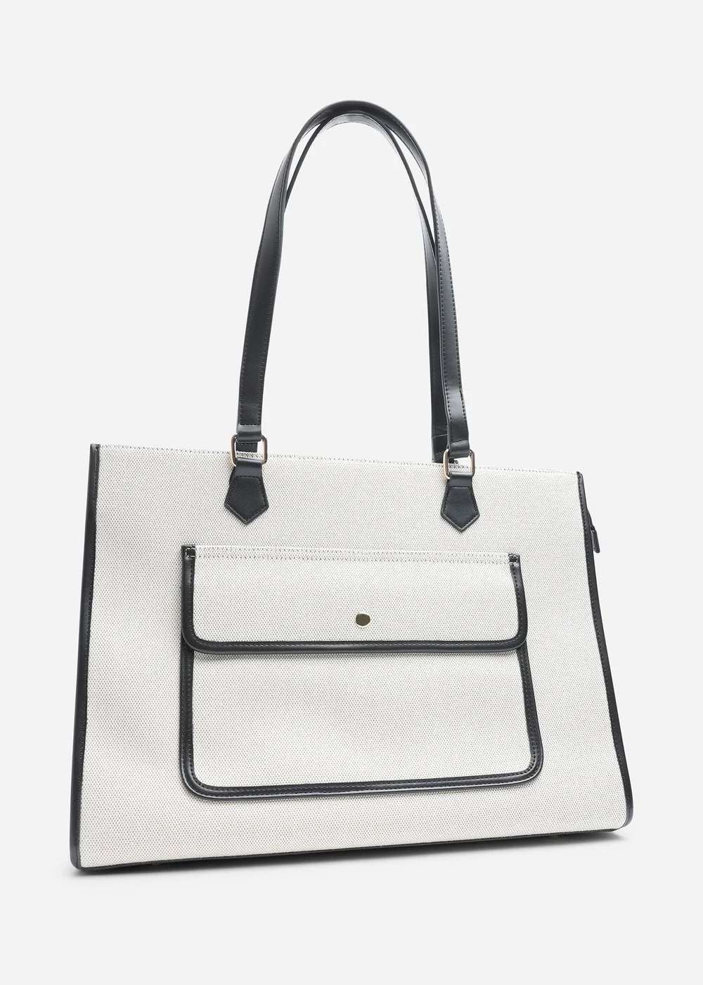 Where's That From Black Henley Canvas Shoulder Tote Bag - One Size Image 2
