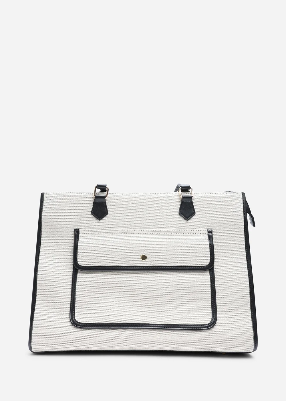 Where's That From Black Henley Canvas Shoulder Tote Bag - One Size Image 1