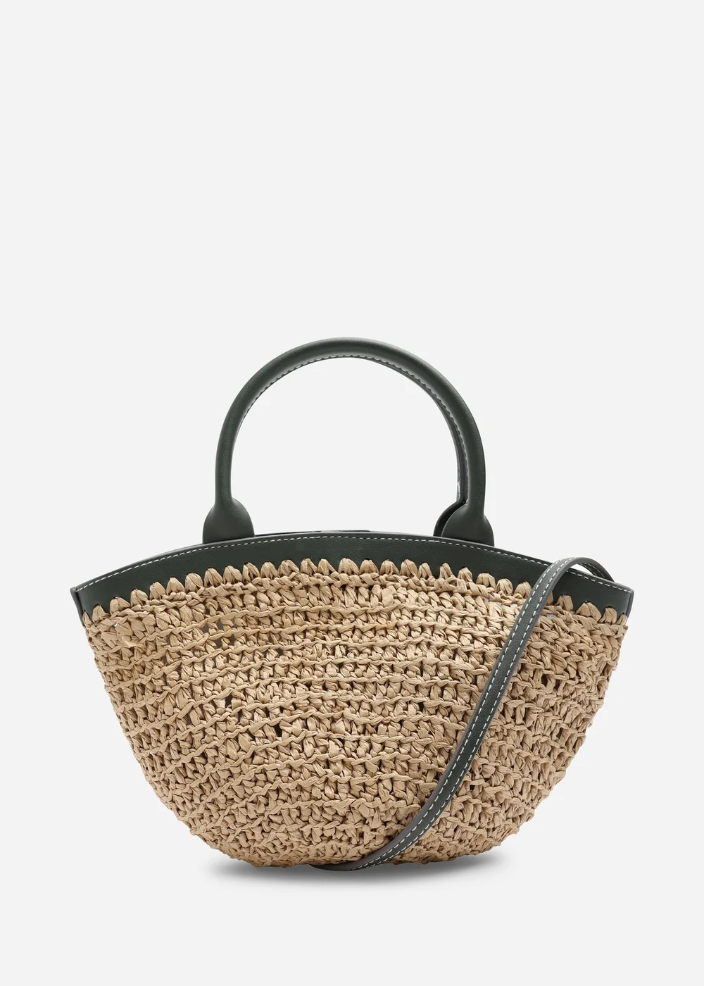 Where's That From Olive Jianna Woven Raffia Tote With Cross Body - One Size Image 1