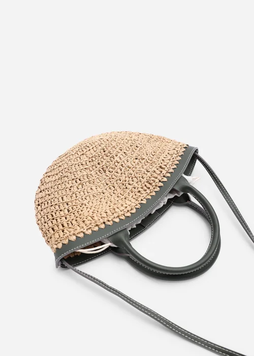 Where's That From Olive Jianna Woven Raffia Tote With Cross Body - One Size Image 4
