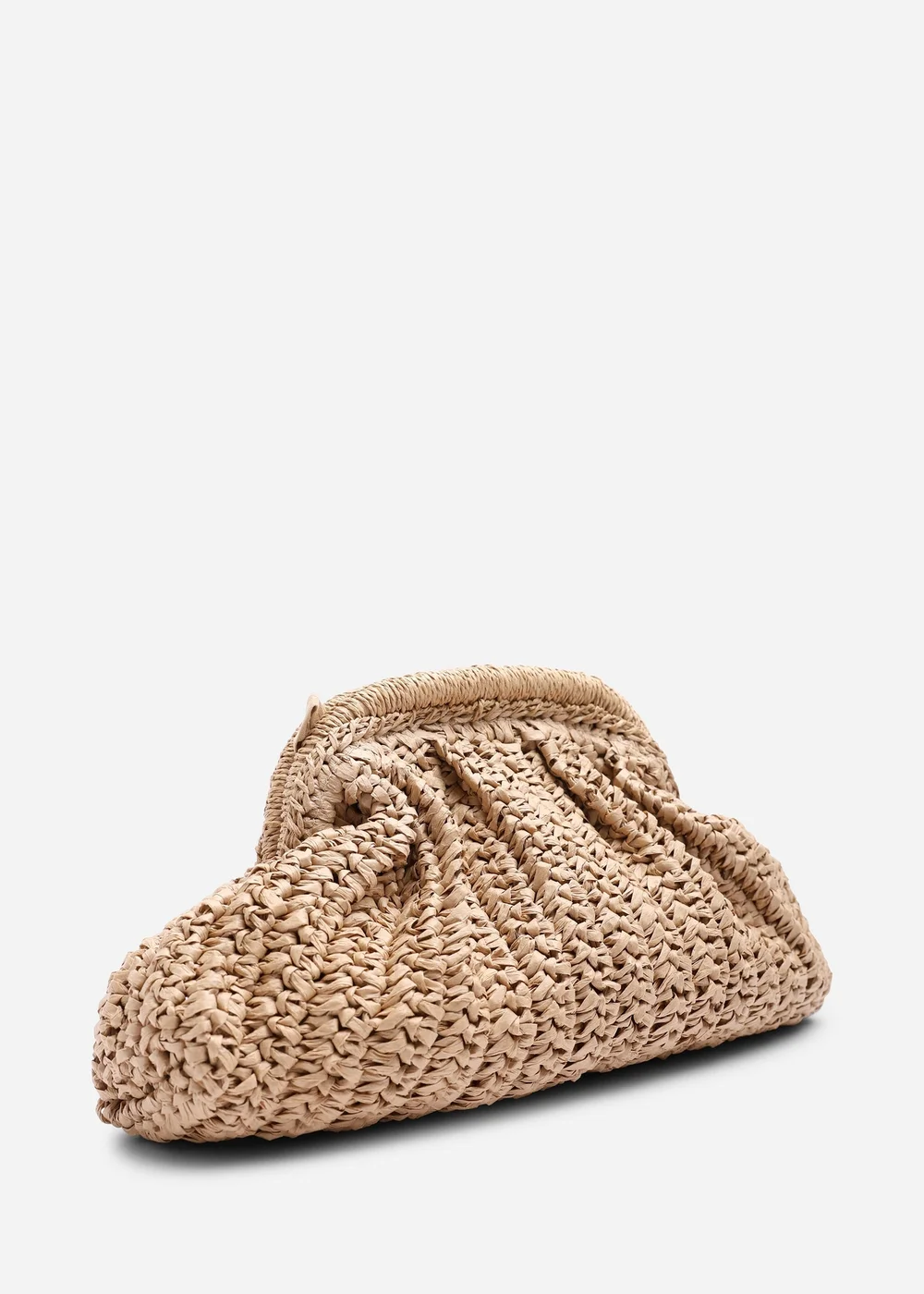 Where's That From Tan Naya Raffia Crochet Clutch - One Size Image 4