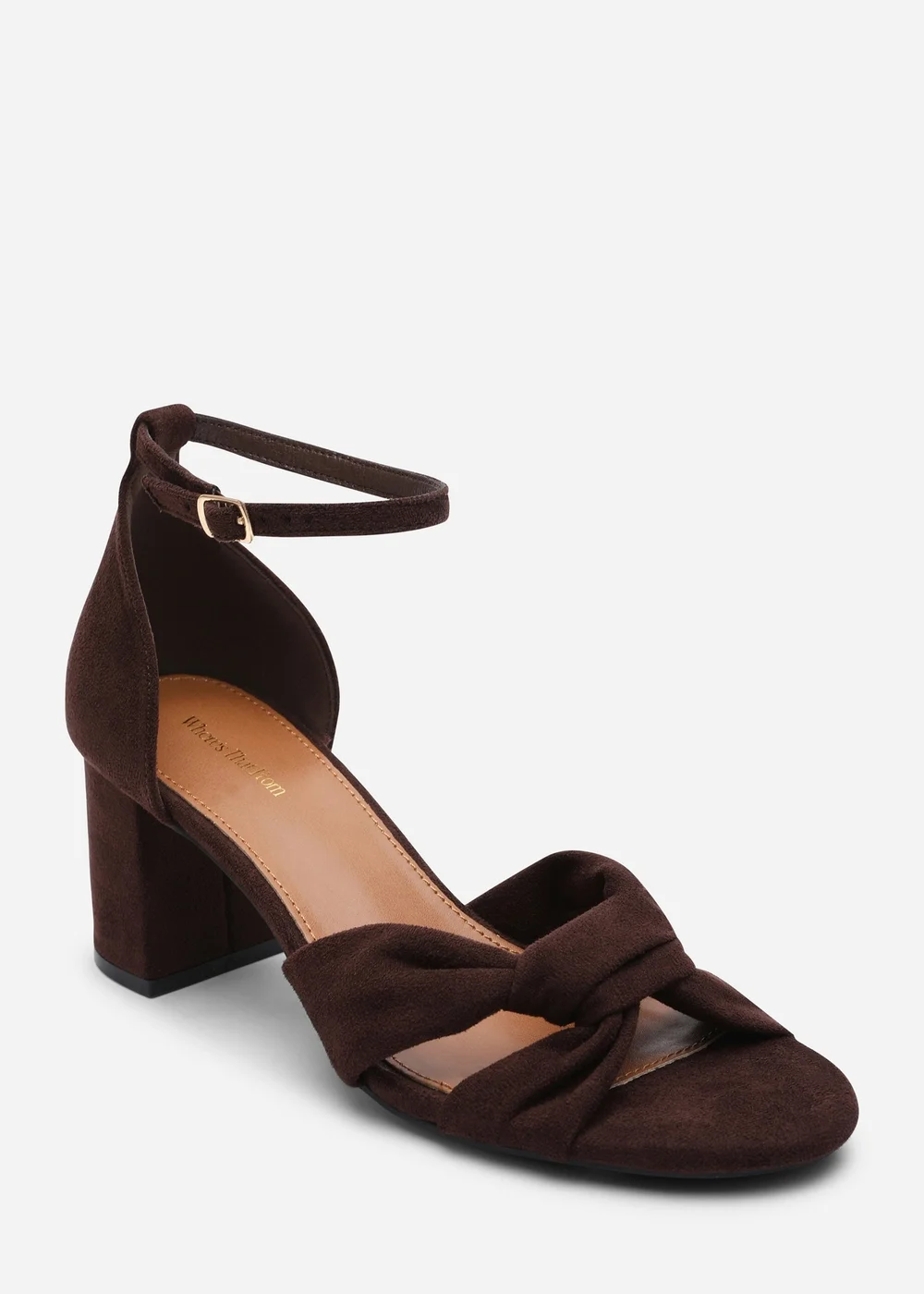 Where's That From Brown Avelia Strappy Block Heel Sandal - 3 Image 3