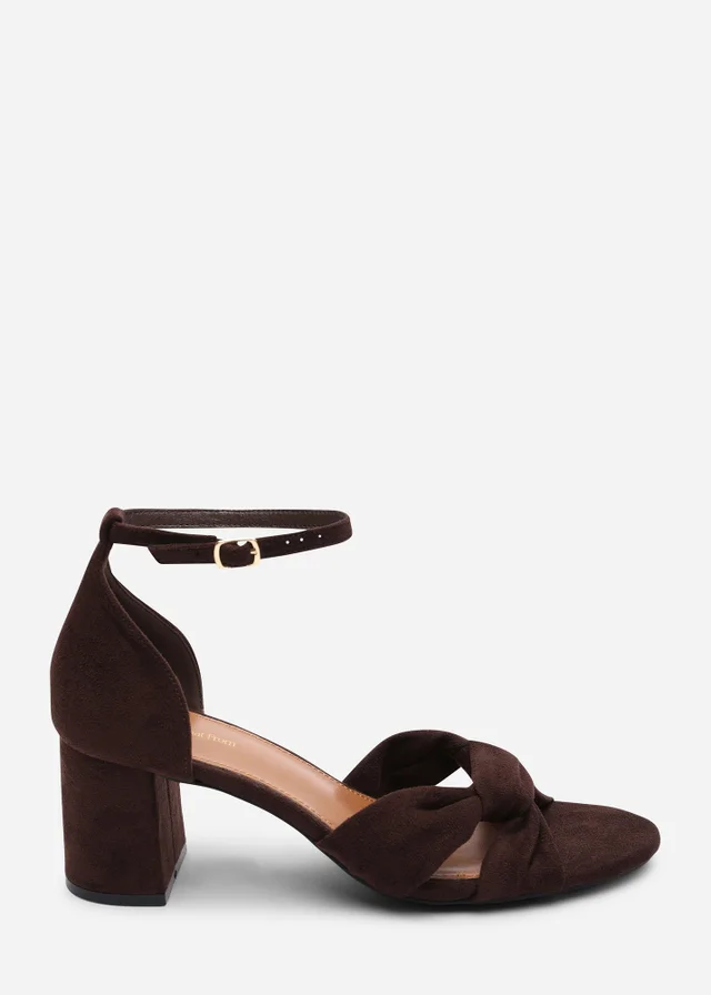 Where's That From Brown Avelia Strappy Block Heel Sandal