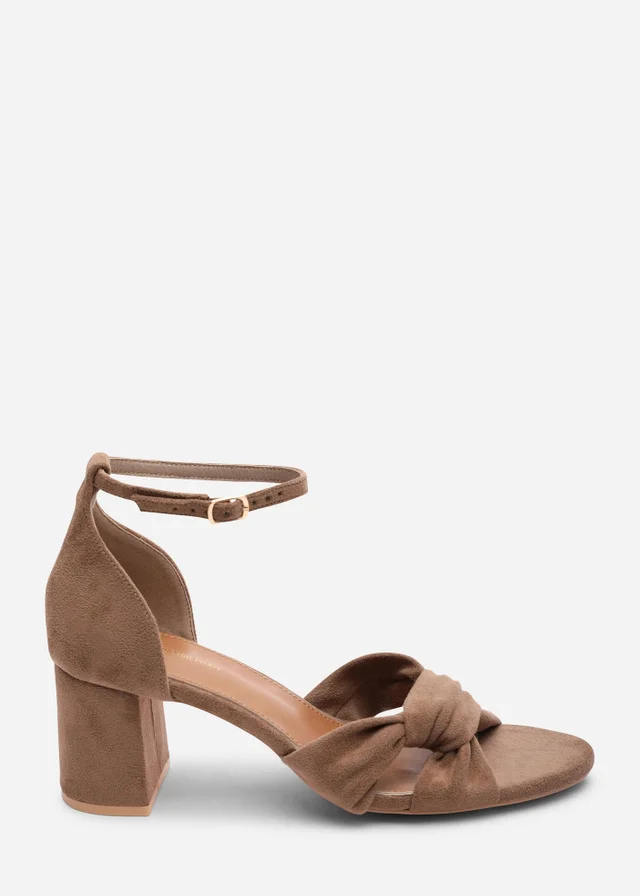 Where's That From Camel Avelia Strappy Block Heel Sandal