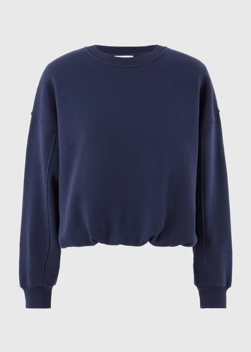 Navy Bubble Hem Sweatshirt - XL Image 2