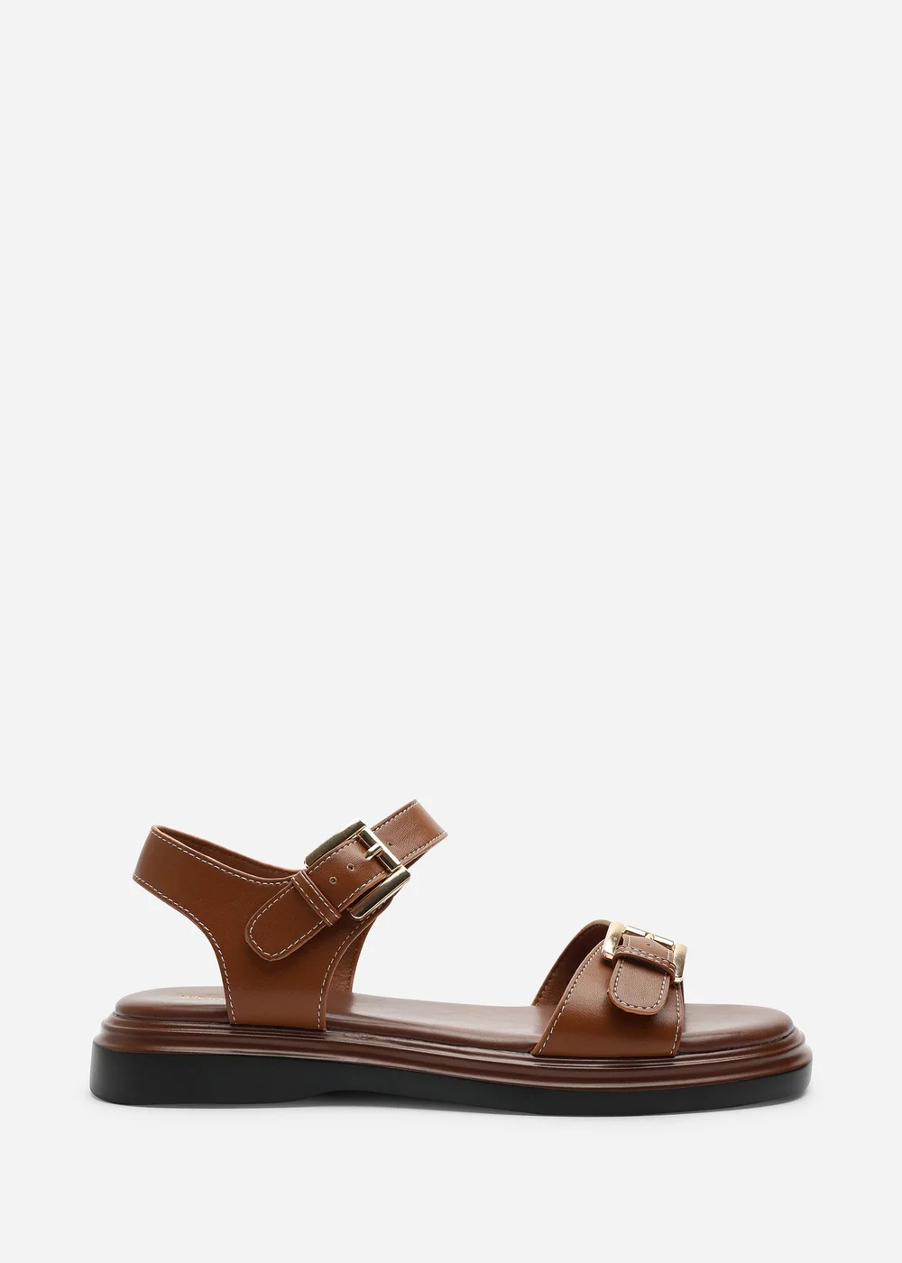 Where's That From Circa Tan Flatform Double Buckle Sandal - 4 Image 3