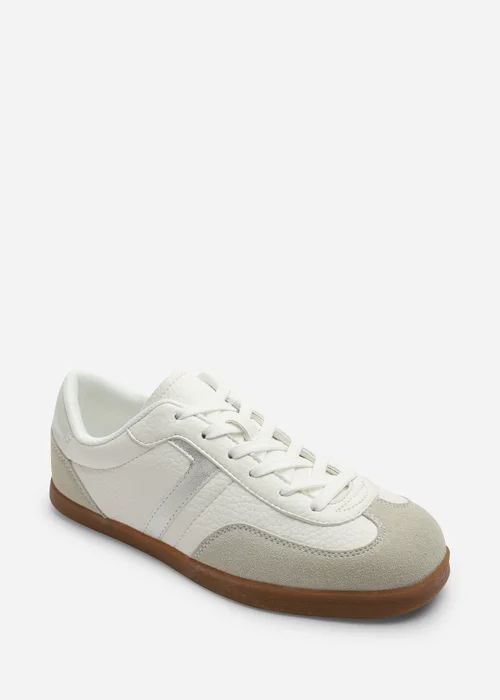 Where's That From Ensley White Silver Low Profile Panel Detailed Trainer - 8 Image 3