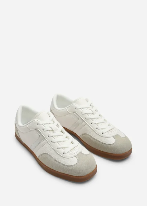 Where's That From Ensley White Silver Low Profile Panel Detailed Trainer - 8 Image 4