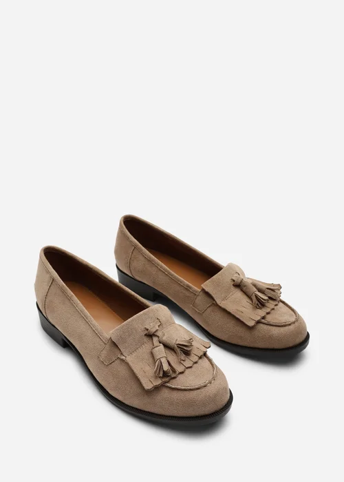 Where's That From Camel Avani Flatform Slip On Loafers Shoes With Tassel - 4 Image 4
