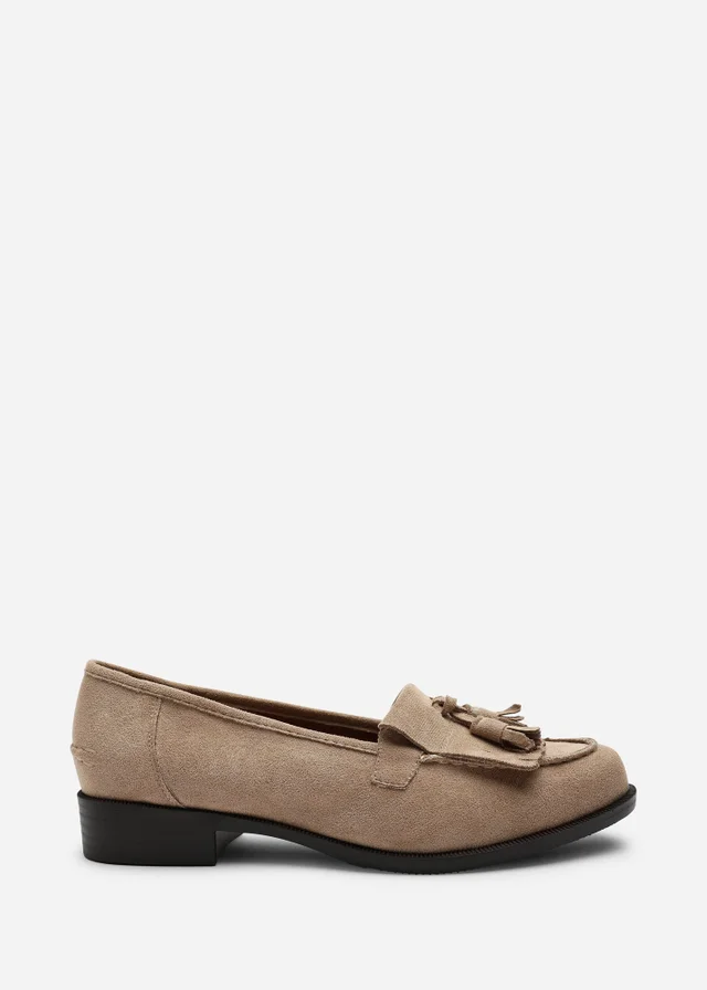 Where's That From Camel Avani Flatform Slip On Loafers Shoes With Tassel