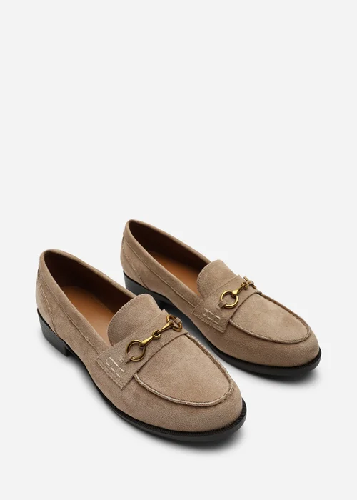 Where's That From Camel Maelynn Round Toe Single Metal Bar Loafers - 4 Image 4