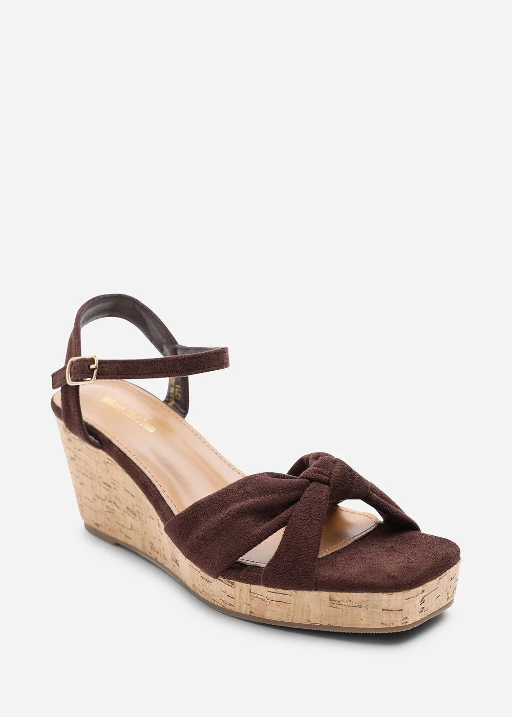 Where's That From Mystique Dark Brown Platform Knot Detail Wedge - 4 Image 3