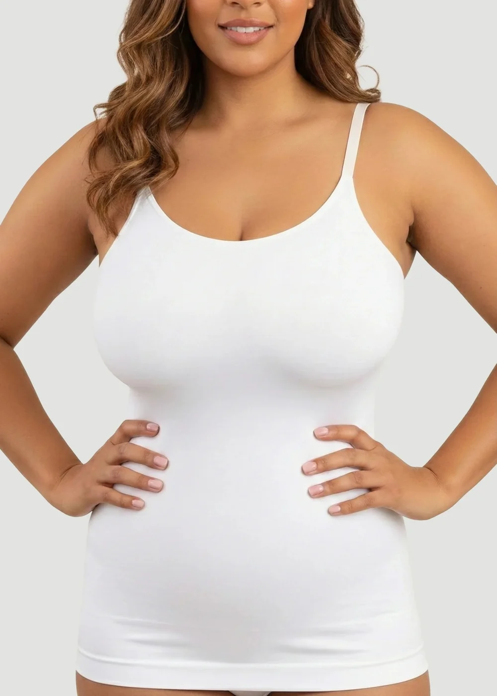 Conturve White Daily Shaping Scoop Neck Cami - L Image 2