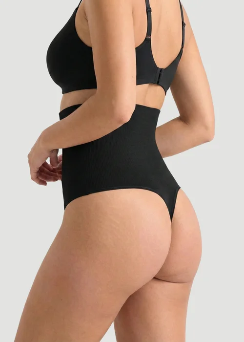 Conturve Black High Waisted Shaping Thong - M/L Image 2