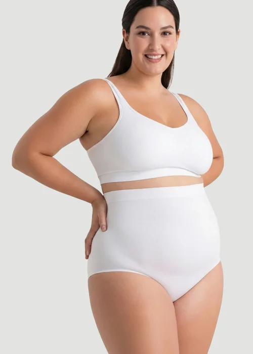 Conturve White High Waisted Shaping Panty - 4XL Image 4