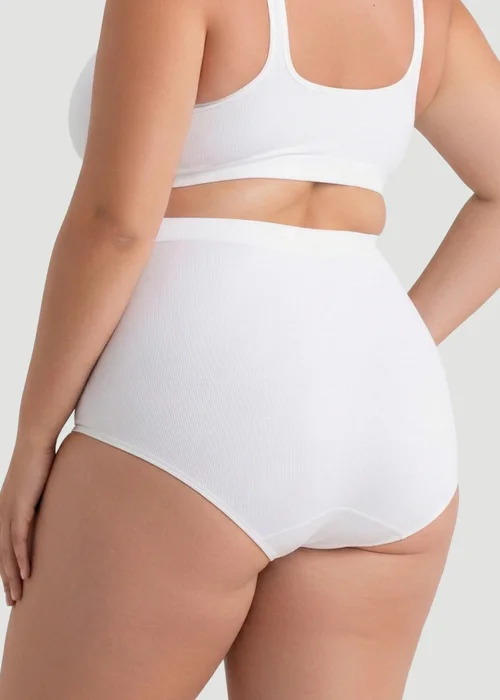 Conturve White High Waisted Shaping Panty - 4XL Image 3