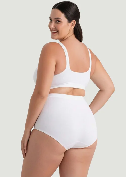 Conturve White High Waisted Shaping Panty - 4XL Image 5