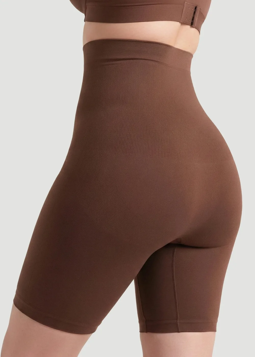 Conturve Brown High Waisted Shaping Shorts - 4XL Image 2