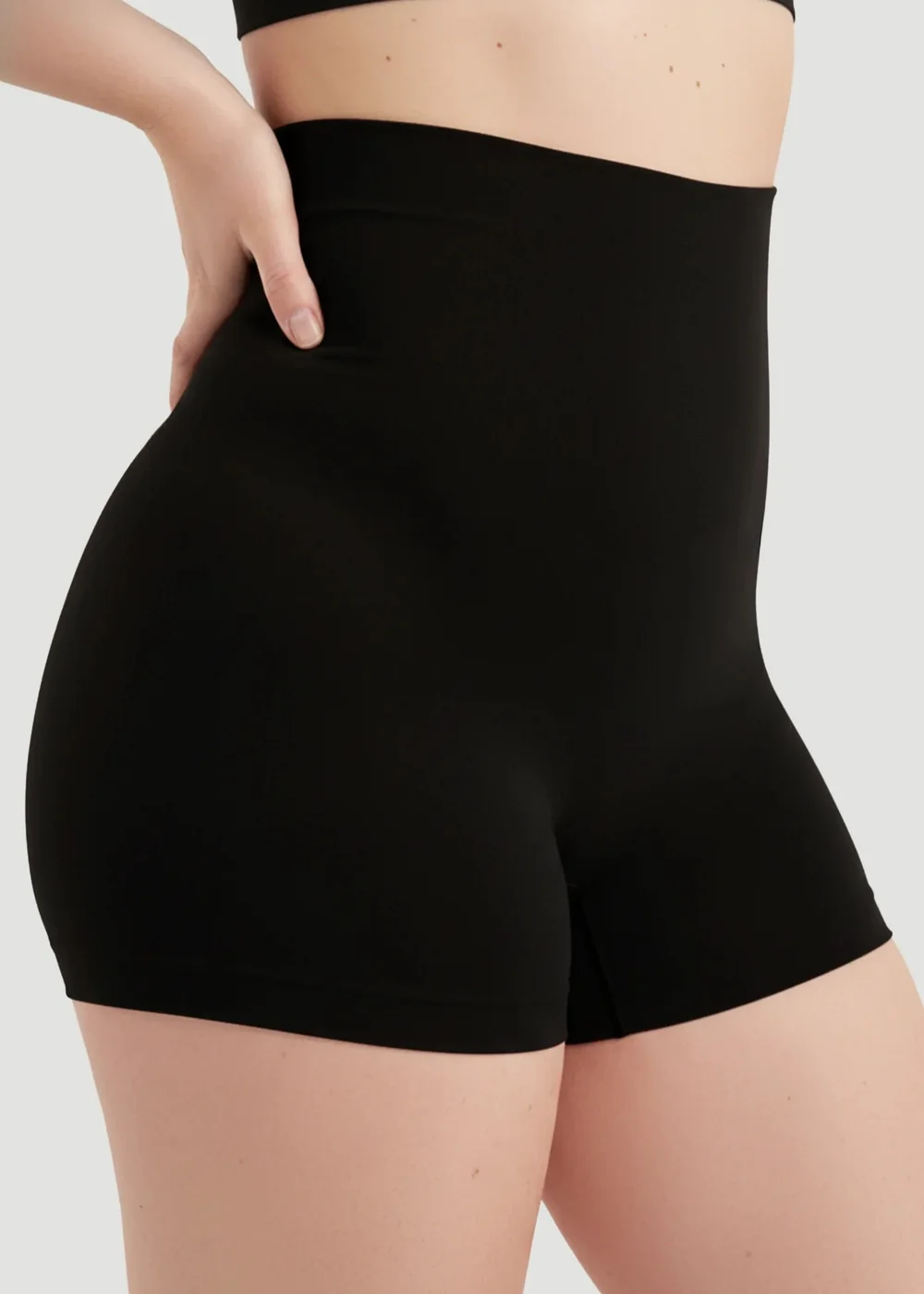 Conturve Black High Waisted Shaping BoyShort - 3XL Image 2