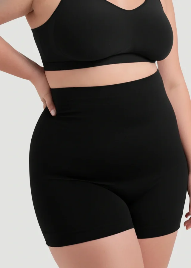 Conturve Black High Waisted Shaping BoyShort