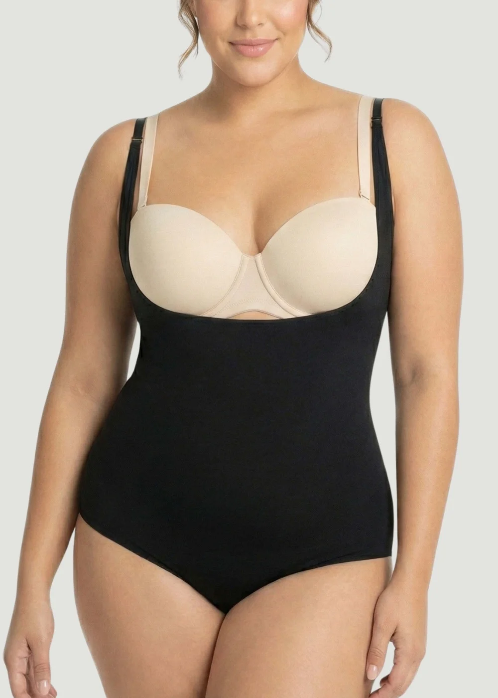 Conturve Black Open Bust Bodysuit Shaping Panty - S Image 5