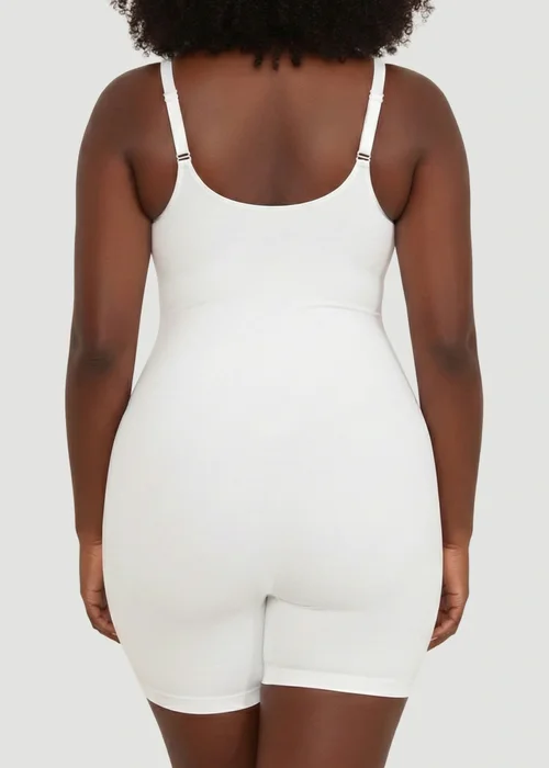 Conturve White Open Bust Bodysuit Shaping Shorts - M Image 3