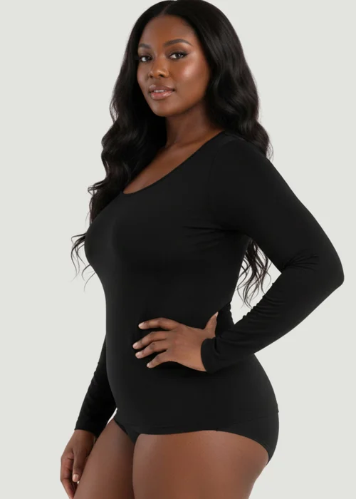 Conturve Black Long-Sleeve Shaping Smoothing Top - S Image 3