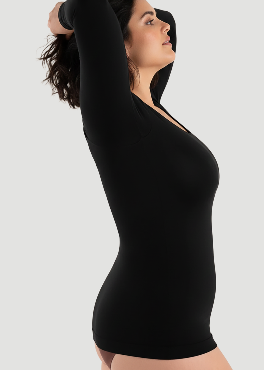 Conturve Black Long-Sleeve Shaping Smoothing Top - S Image 2