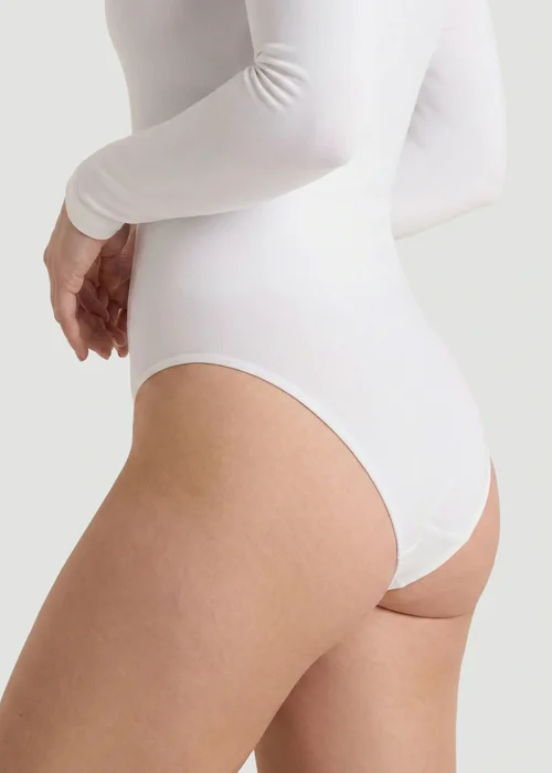 Public Desire White Long-Sleeve Seamless Sculpt Shapewear Bodysuit - 4XL Image 4
