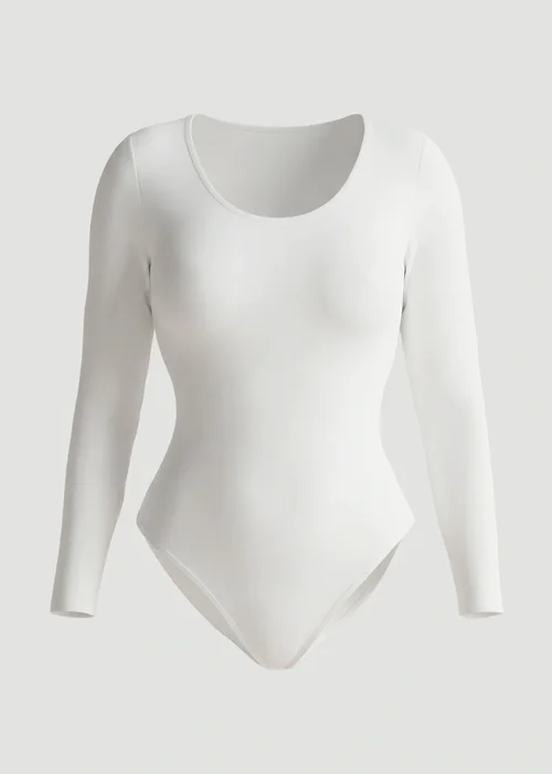 Public Desire White Long-Sleeve Seamless Sculpt Shapewear Bodysuit - 4XL Image 3