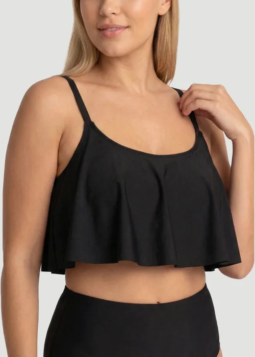 Conturve Black Ruffled Bikini Top - 4XL Image 4