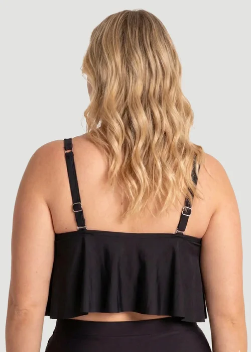 Conturve Black Ruffled Bikini Top - 4XL Image 3