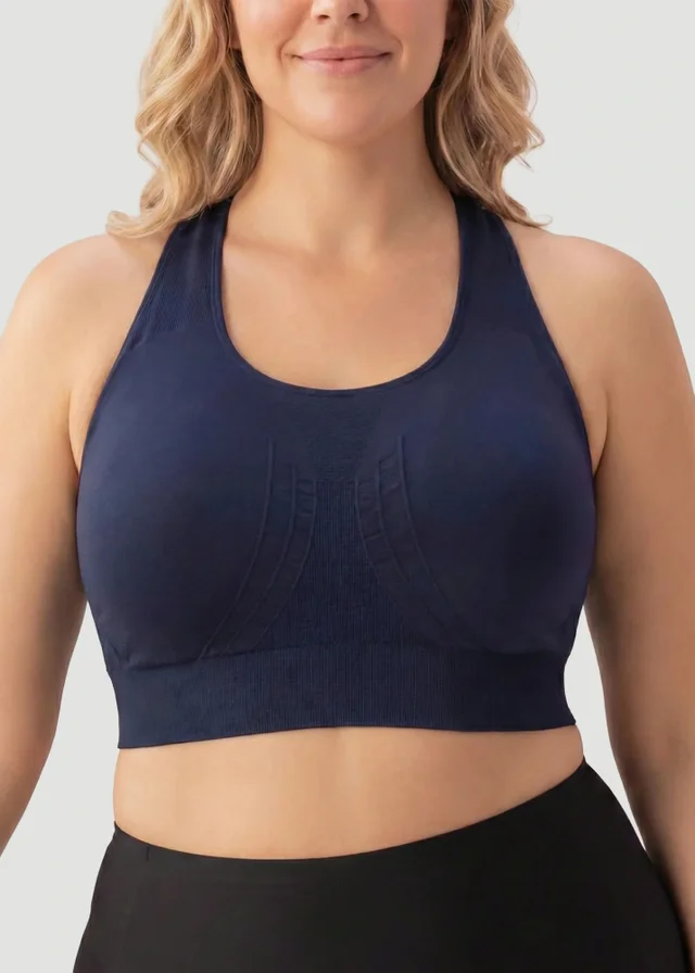Conturve Navy Seamless Racerback Sports Bra