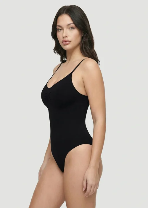Conturve Black Seamless Sculpt Thong Shapewear Bodysuit - 3XL Image 1
