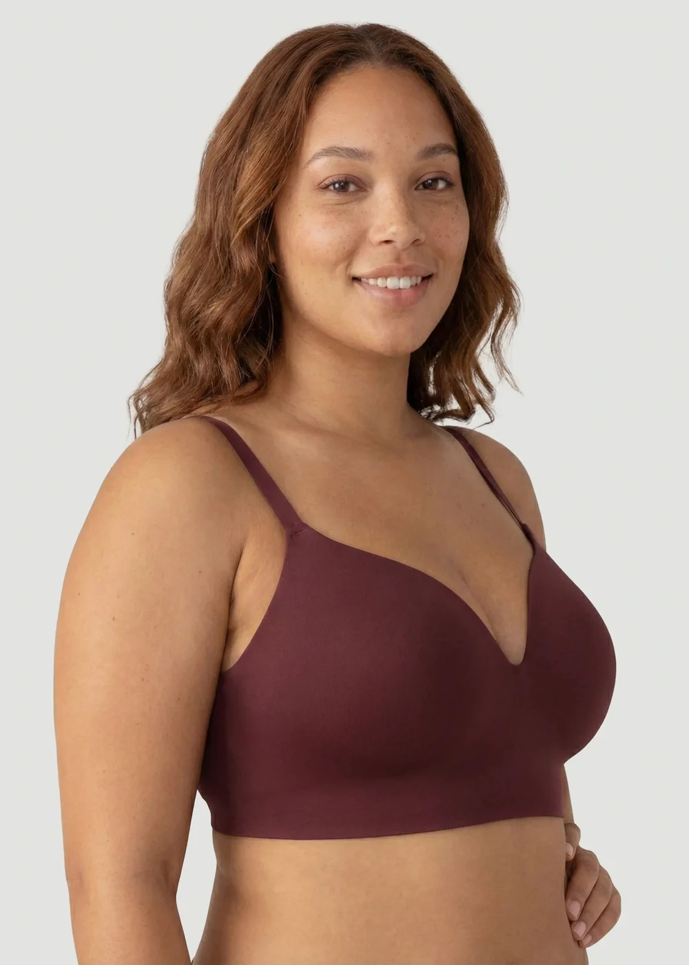 Conturve Burgundy Ultimate Comfy Wireless Support Bra - 2XL Image 2