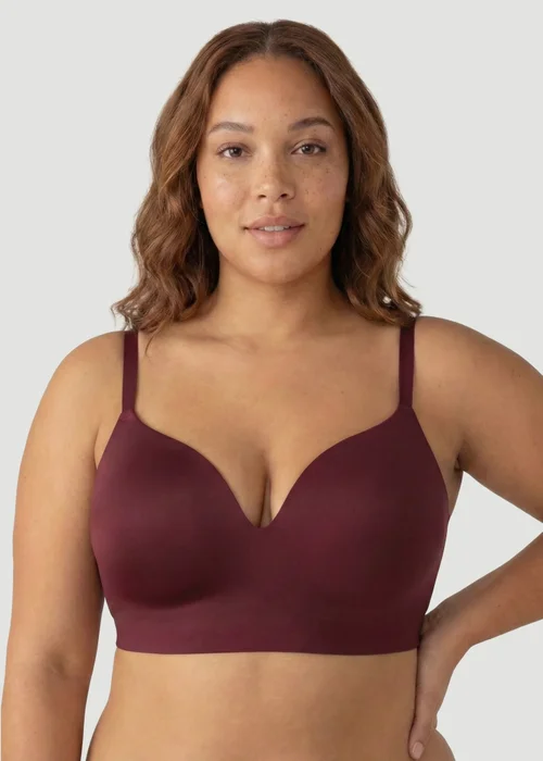Conturve Burgundy Ultimate Comfy Wireless Support Bra - 2XL Image 1