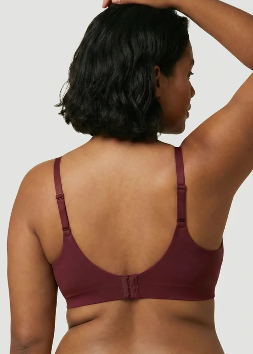 Conturve Burgundy Ultimate Comfy Wireless Support Bra - 2XL Image 4