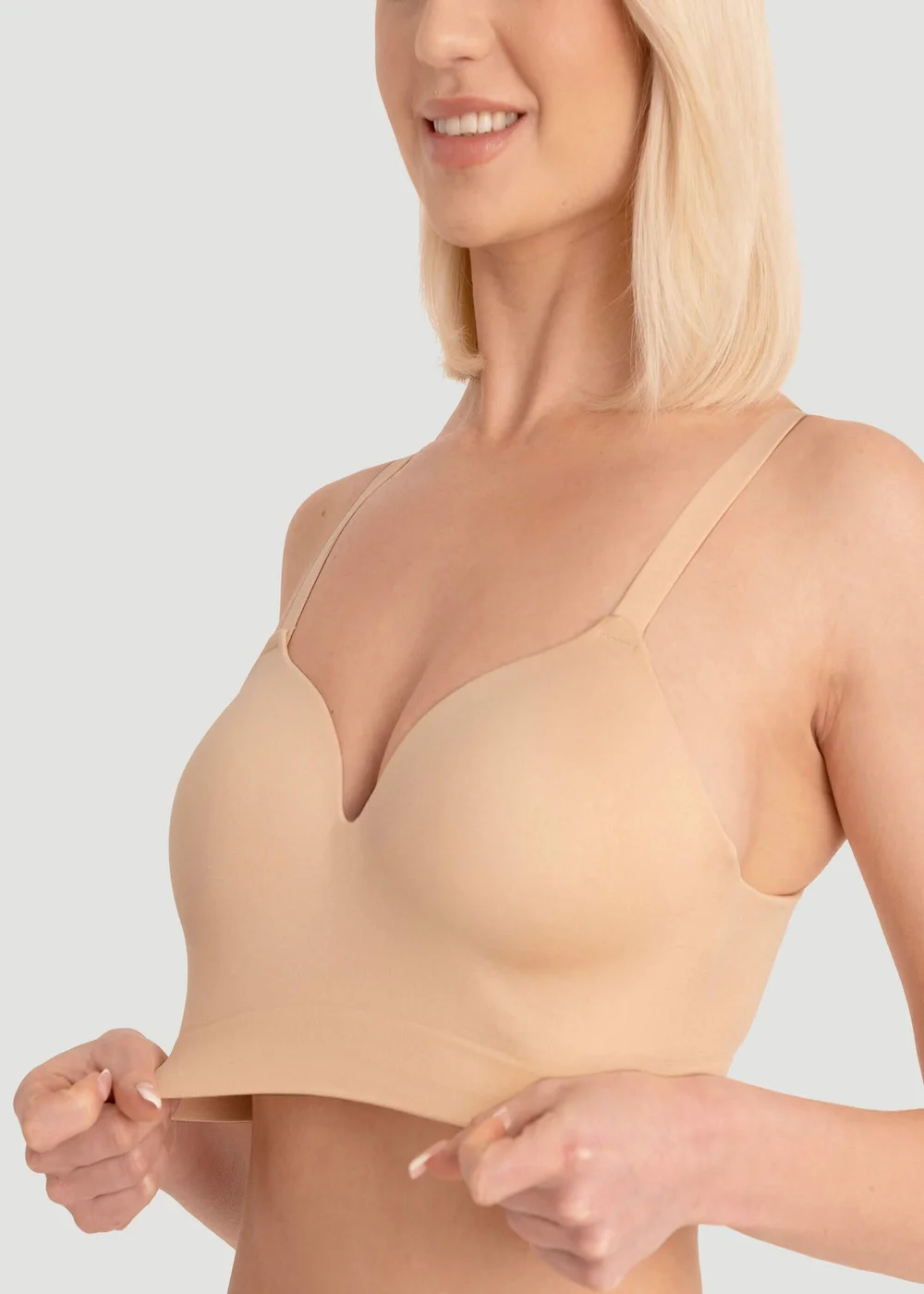 Conturve Beige Ultimate Comfy Wireless Support Bra - S Image 1
